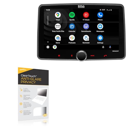 BoxWave Screen Protector Compatible with BOSS Audio BE8ACP - ClearTouch Anti-Glare Privacy (2-Pack), Privacy Screen Protector Flexible Film Anti-Glare