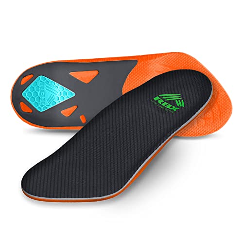 Image of RBX Plantar Fasciitis Ortho Insoles, 3 /4 Size for Men (Orange)