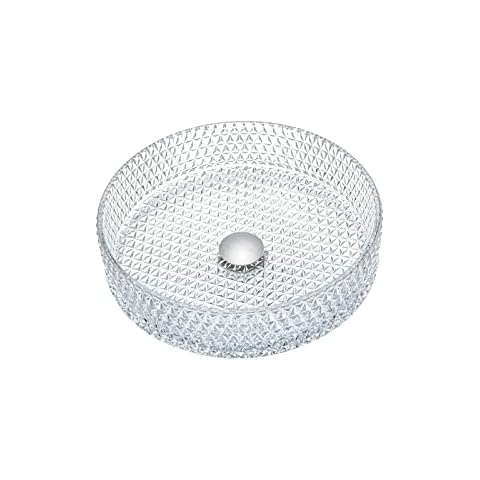 ESOP Waschbecken Glas Aufsatzwaschbecken Transparent Waschbecken Waschschale Zylinder Waschplatz Handwaschbecken Arbeitsplatten Installation Glas Waschbecken Set Cover
