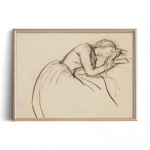 Abstract Girl Portrait Print Poster Women Girl Lady