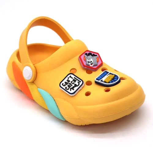 Image of SVAAR x Tom & Jerry Slingback Clog Shoes for Boys & Girls || Indoor & Outdoor Sandals Clogs for Kids with 6 Tom & Jerry Charms