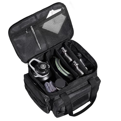 VEVOR Waffentasche weiches Pistolenetui für 4 Pistolen, Multi Pistolentasche mit 3 abnehmbaren Platten und 6 Magazinen, Schusswaffenetui, Pistolenetui mit einzelnem Schultergurt, Outdoor-Aktivität