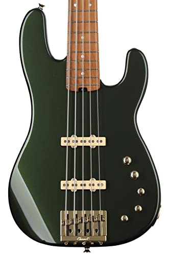 Pro-Mod San Dimas Bass JJ V Lambo Green Metallic - Les Beatles, Paul McCartney, John Lennon, RIngo Starr, George Harrison Pro-Mod San Dimas Bass JJ V Lambo Green Metallic