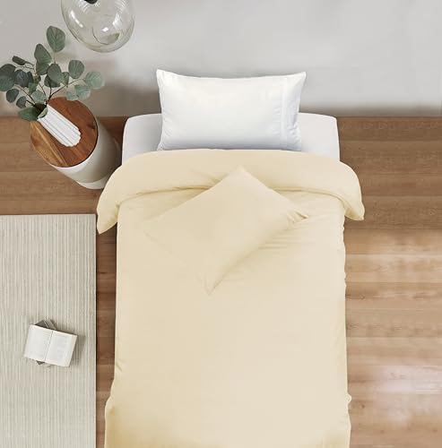 Image of Mejoroom Taupe Twin Duvet Cover - Twin Bed Cover - Soft and Breathable Bedding Sets with Zipper Closure, 2Pieces, 1 Duvet Cover (68x90) and 1 Pillow case(20x26)