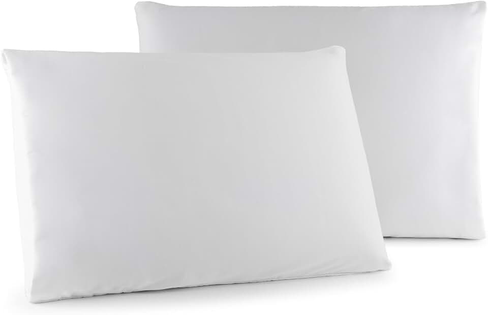 Kit 02 Fronhas Classic Tecido Percal 400 Fios 70x50 cm Antiácaro, Anti-pilling com Toque Macio - Branco