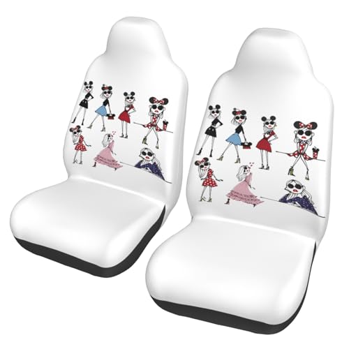 カーシートカバー 2枚セット Daichi Miura 前席用 軽 防汚 気性 洗える 普通車 適用 フロント 軽自動車 シートカバー 背面フルカバー 運転席 助手席 車用 シート 取付簡単 伸縮生地 汎用 おしゃれ かわいい