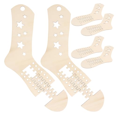 Gadpiparty 6 Stück Holzsocken Strickwerkzeug Verstellbar mit...