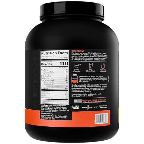 Image of Rule 1 Proteins R1 Protein Whey Isolate - with 25g Protein & 6g BCAA Exclusively from Isolated & Hydrolyzed Sources for Workout Recovery (5 Pounds, Banana Creme)