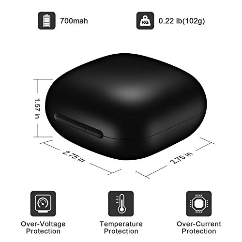 Wireless Charging Case Compatible With Powerbeats Pro, Charger Case Replacement With Bluetooth Pairing Sync Button & 700Mah Built-In Battery, No Powerbeats Pro, Black #TOP4