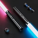 TQQALCYS Lightsaber, Dueling Light Saber, 15 RGB Colors 4 Modes Type-C Rechargeable Sword with Alloy Hilt, Light Sabers for Kids Birthday Party Cosplay Halloween Christmas, 2PCS