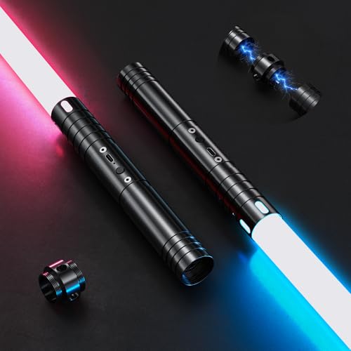 TQQALCYS Lightsaber, Dueling Light Saber, 15 RGB Colors 4 Modes Type-C...