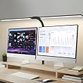 OUTON 33.5" Clamp LED Desk Lamp for Home Office - 2000LM Bright Architect Light for Monitor, 3-Color Stepless Dimming Touch Control, Adjustable Gooseneck & Eye-Caring Dimmable with Memory Timer, Black