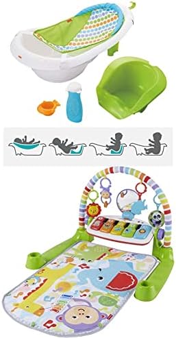 4-in-1 Tub, Green + Kick 'n Play Piano Gym