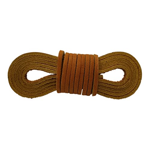 Tofl Leather Boat Shoe Lacing Kit | 45 Inches | 1 Needle And 2 Strips [1 Pair] | Tan #TOP3