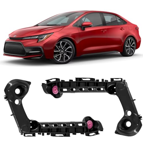 2 PCS Front Bumper Bracket fit for Toyota Corolla LE XLE 2019 2020 2021 ABS Plastic Bumper Brackets for Collision Repair or Preventive Maintenance Keep Looking Sharp and Road-Ready