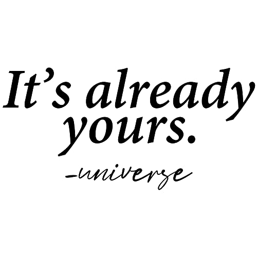 My Vinyl Story | It's Already Yours - Universe | Motivational Large Gym Wall Decal Quote for Home Gym Yoga Exercise Fitness Workout Fitness Motivational Wall Art Decor Vinyl Removable Sticker 22x11 inches