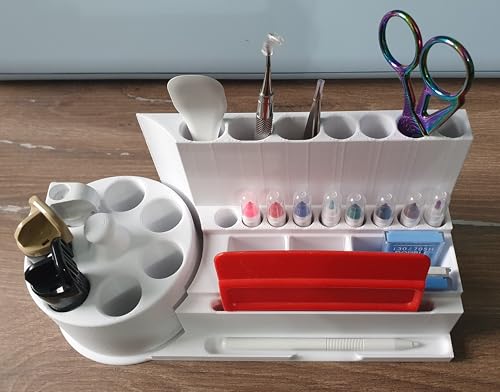 SEYLAB | Organisateur de Bureau pour Brother Scan N Cut, Bac de Rangement Accessoires Machine de Découpe, Fabriqué en France (Rouge)
