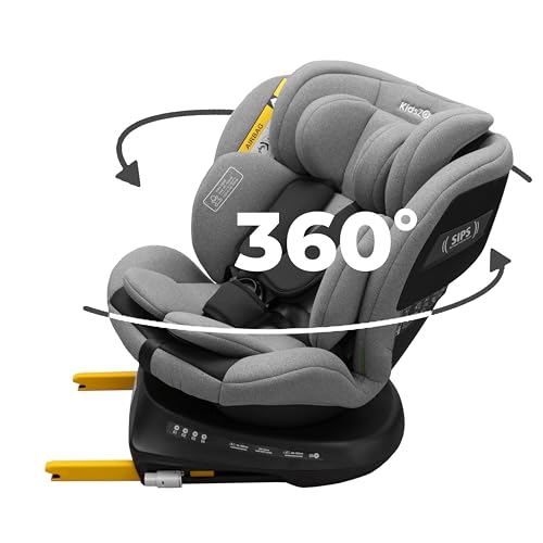 Silla Coche Bebe 0-36 kg con Isofix – Silla de Coche Gruppo 0 1 2 3, Giratoria 360, i-Size (40-150cm) - Reclinable, Ajuste de Altura