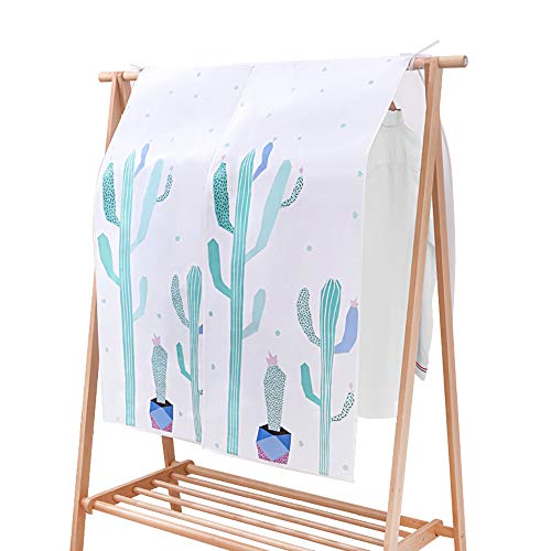 OTraki Funda Perchero Ropa PEVA Semi Transparente 110x110 cm Protector Ropa para Armario Transpirable Antipolvo Impermeable y Lavable Funda Traje...