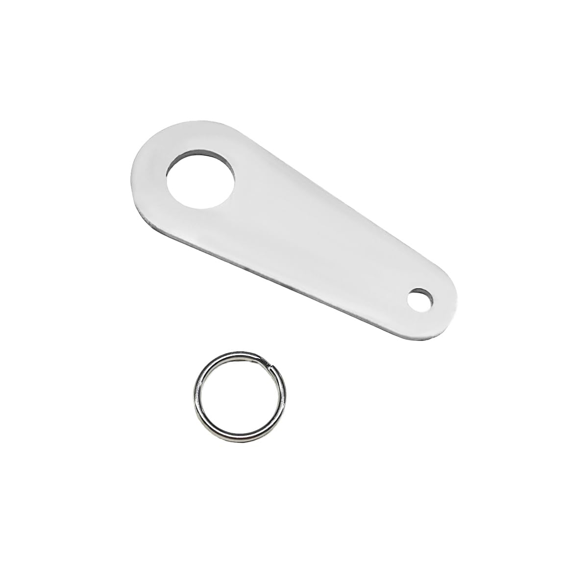 KVAEY Motorcycle Bell Hanger, Good Luck Riding Motor Hanger with Split Ring, Metal Biker Bell Hanger Fits for Most Bells (Silver, Style B)