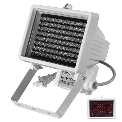 850nm IR Light, 96 LED Infrared Light, IP65 Waterproof IR Illuminator, IR Lights for Night Vision, CCTV Security Cameras, Indoor Warehouse Outdoor Backyard, Range 65.6ft, Angle 60 Degree