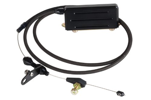 Lokar XKD-2400HT Kickdown Cable Kit with Black Stainless Steel Housing and Black Aluminum Fittings for GM TH-400 Transmission
