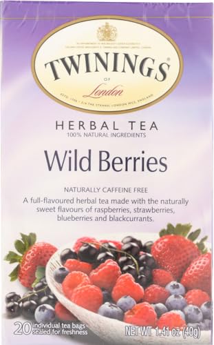 Twinings of London Wild Berries Herbal Tea Bags, 20 Count