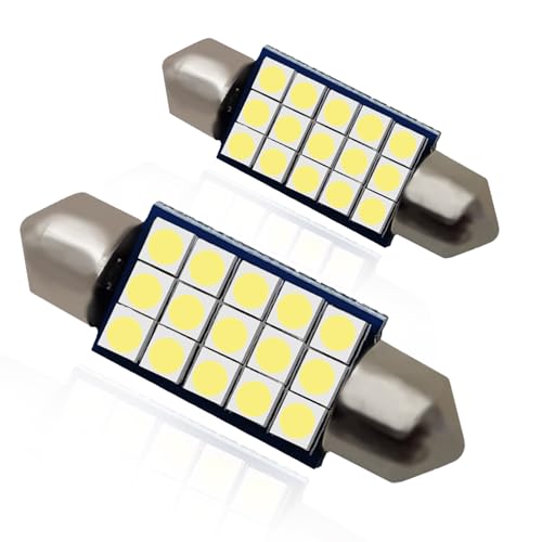 2 Pcs Led Car Bulb 1.6in 2835 Led Dome Light 6500K miniatura 1