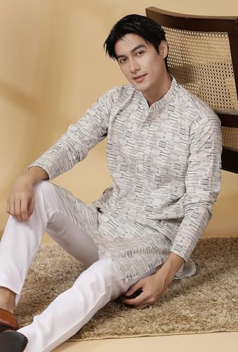 Image of Majestic Man Men's Cotton Regular Fit Casual Kurta