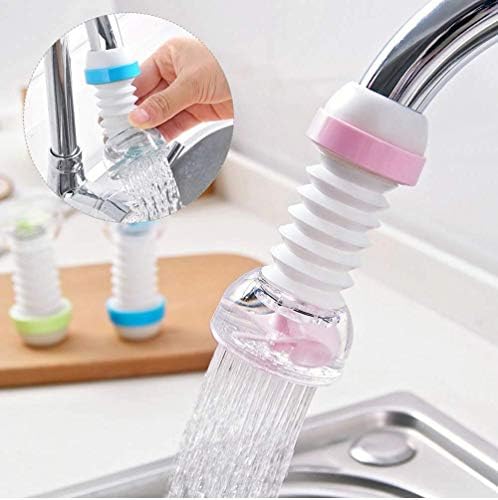 adjustable rotating water saving nozzle shower head faucet multiple types of output water valve splash regulator filter kitchen tap accessories (multicolor), plastic, medium