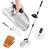 Long Handle Sand Scoop, Stainless Steel Shovel Scoop for Metal Detecting for...