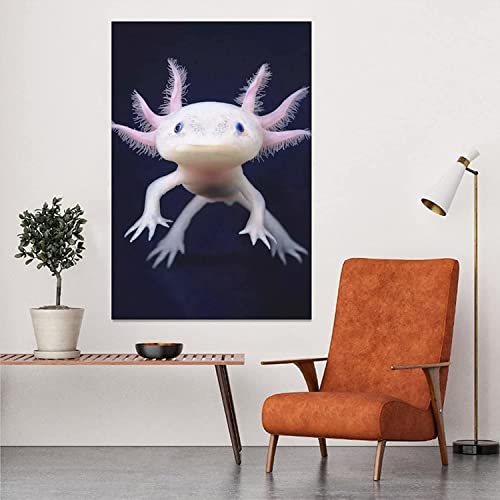 Axolotl Reptiles Marines Benthos Poster Canvas Wall Art Home Living Room Bedroom Decor Mural (Unframed,08×12Inch) #TOP2