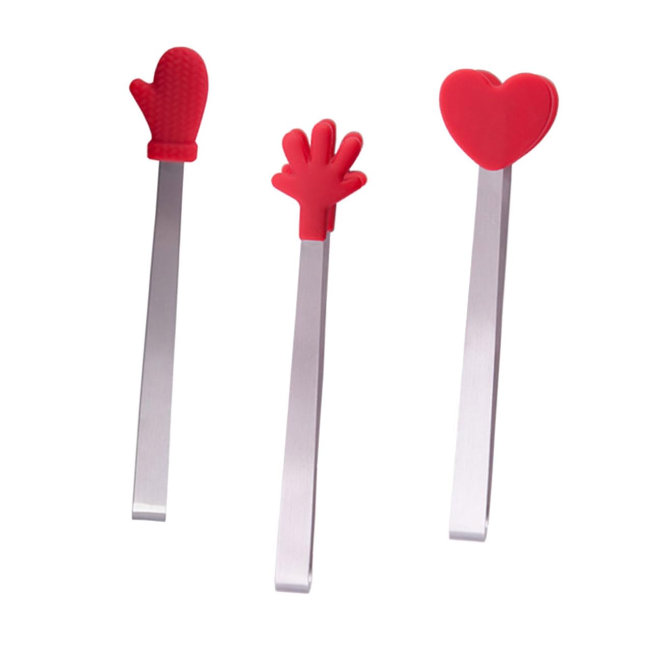 OFFSCH 3Pcs Ice Cube Tongs Food Tongs for Sugar Desserts and Appetizers Lightweight Kitchen Utensils for Outdoor Use