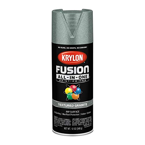 Image of Krylon Fusion All-In-One Adhesive Spray Paint for Indoor /Outdoor Use, 12 oz, Granite