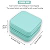 MODENGKONGJIAN Mini Jewelry Travel Case, PU Leather Travel Jewelry Organizer Box, Small Portable Portable Jewellery Storage Holder for Womens Rings Earrings Necklaces Bracelets (Blue) #2