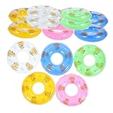 Lurrose 15個充気ミニスイミングリング おしゃれな浮き輪 子供用微小プールデコレーション 写真撮影用小道具