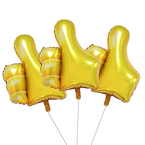 27 X 24 Inch Thumbs Up Balloons Foil Party Balloon Thumbs Balloon Mylar Balloon Cheer Up The Balloon Helium Balloons Party Decor,3 Pcs #TOP17
