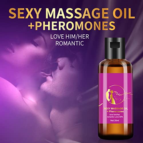 Panarciss Sensual Massage Oil For Couples - Essential Oil Sexually Stimulating Natural Long Lasting Perfume Pheromone - Sexy Massage Oil + Pheromones - Valentine's Day Gifts For Her And Him #TOP1