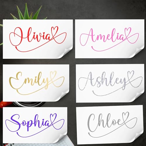 Custom Name Word Sticker – Personalized Text Cut Vinyl Decal in Fancy Font – Ideal for Car, Laptop, Water Bottle & Home Decor – Unique Customization Option for Personalized Stickers - Amelia