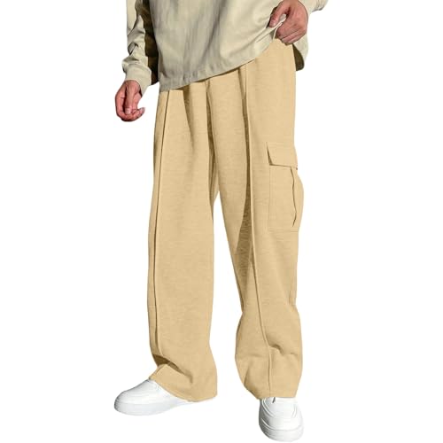 Pantalon cargo garçon kaki ample jogging sport ado 15-16 ans