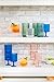 Abode Homewares Mesa Acrylic Double Old Fashioned Drinkware, Indoor/Outdoor, Cobalt Blue, 15-Oz., Set of 6