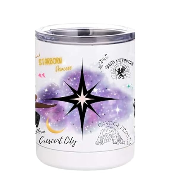 Bookish 10 oz Stainless Steel Cup With Handle/Double-Wall Vacuum Insulation/For Hot or Cold Drinks/Funny/Gift For Him/Gift For Her/Christmas/Birthday (CC Collage)