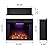 Valuxhome 43 Inches Electric Fireplace Recessed Fireplace Heater with Log Speaker, 1500W, Timer, Remote Control, Black