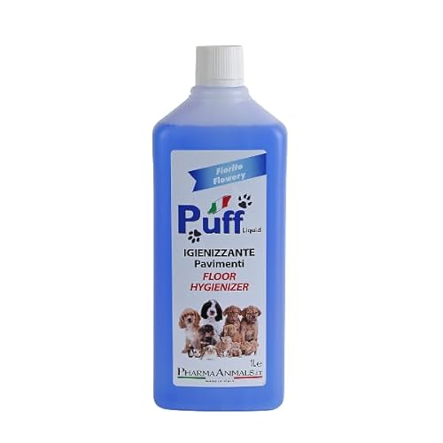 Puff Pet Care Igienizzante Pavimenti per Cani e Gatti – Detergente Ecologico Sicuro per Animali, Elimina Odori e Batteri – Profumo Fiorito – Uso Quotidiano – 1 L