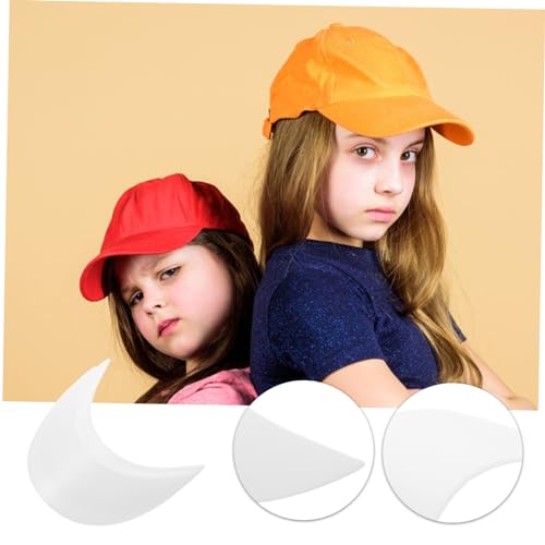 10pcs Baseball Cap Hat Shaper Inserts Plastic Hat Brim Liner for Boys and Girls White2