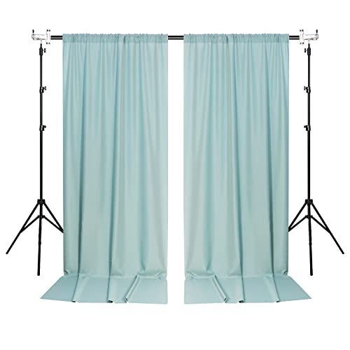 MYSKY HOME Light Green Backdrop Curtains for Parties, Weddings, Stage & Photography - 5ft x 10ft, 2 Panels by MYSKY HOME - Image 8
