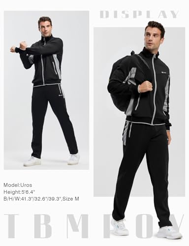 Image of TBMPOY Men's Tracksuit Athletic Sports Casual Full Zip Sweatsuit