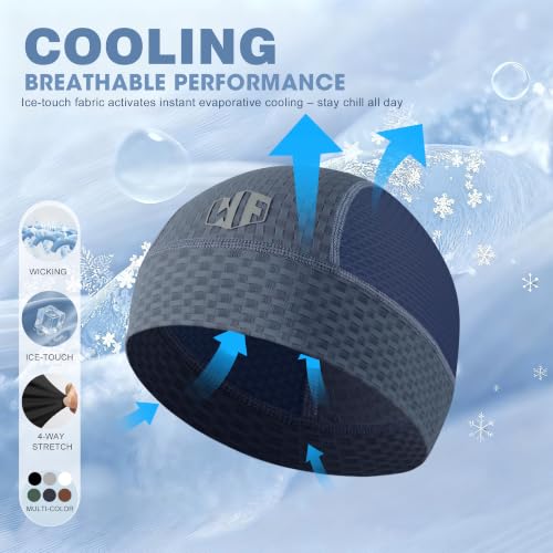 Image of WTACTFUL 3-Pack Breathable Mesh Skull Cap Sweat Wicking Helmet Liner Summer