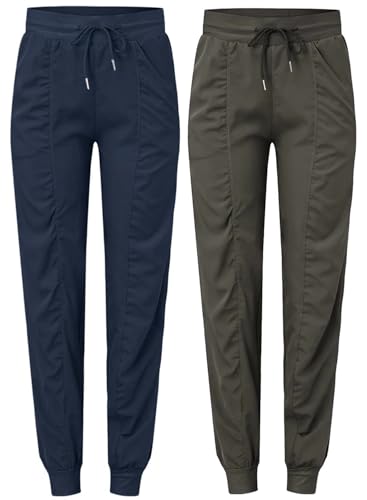 Recopilación de Pantalones deportivos para Mujer - los preferidos. 45 OIUBJDA 2 Piezas Pantalones de Senderismo para Mujer, Pantalones Deportivos Ligeros Secado rapido para Mujer,con Bolsillos,Ligeros,Ajustables,para,Athletic,Workout,Casual,Travel...