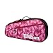 WILSON Junior Tennis Racket Bag - Holds up to 3 Rackets, Pink/Red